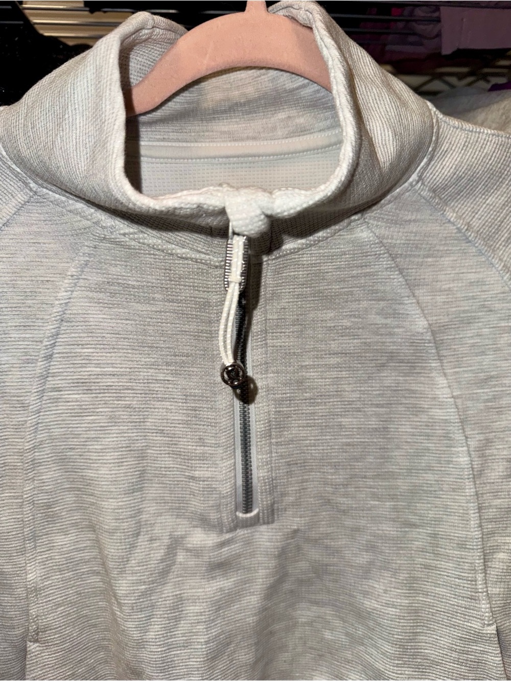 Lululemon Waffle Scuba Funnel Neck Half Zip Pullover Grey - Medium - Picture 4 of 15